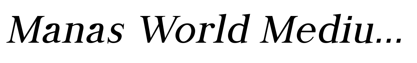 Manas World Medium Italic